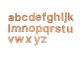 100 lettres script MINUSCULES en bois - Alphabet complet - police Arial